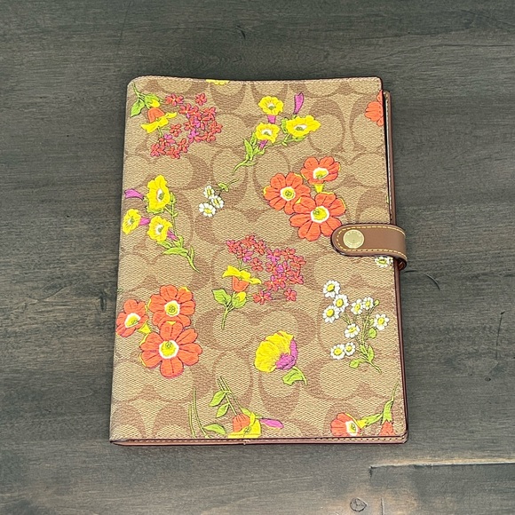 Coach Signature Canvas w/ Floral Print Notebook and Pencil Case Set - Picture 3 of 16